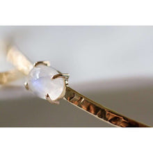 Load image into Gallery viewer, Moonstone x Gold Hoops