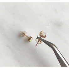 Load image into Gallery viewer, Stardust Opal x Rose Gold Studs