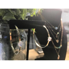 Load image into Gallery viewer, Moonstone x Gold Hoops