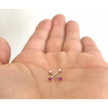 Load image into Gallery viewer, Tiny Ruby Studs