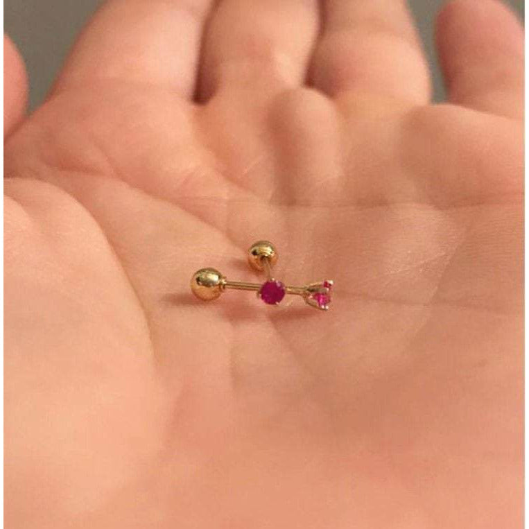 Tiny Ruby Studs